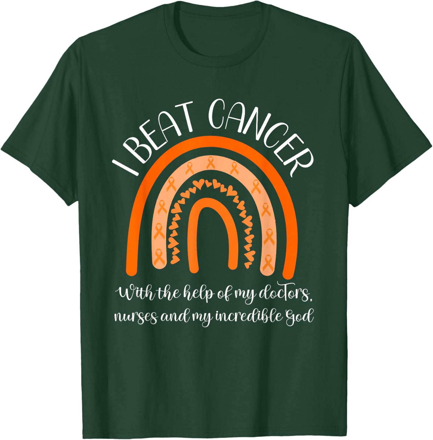 Leukemia Cancer Survivor End Chemo I Beat Cancer Awareness T-Shirt - T-Shirt | Forest