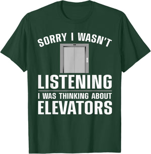 Cool Elevator Art Men Women Inspector Mechanic Maintenance T-Shirt - T-Shirt | Forest