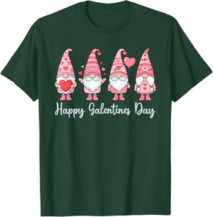 Galentines Day Gnome Heart Bestie Vibes T-Shirt - T-Shirt | Forest