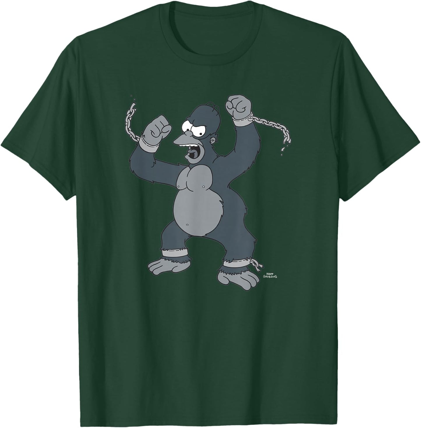 The Simpsons Treehouse of Horror King Kong Homer V-2 T-Shirt - T-Shirt | Forest