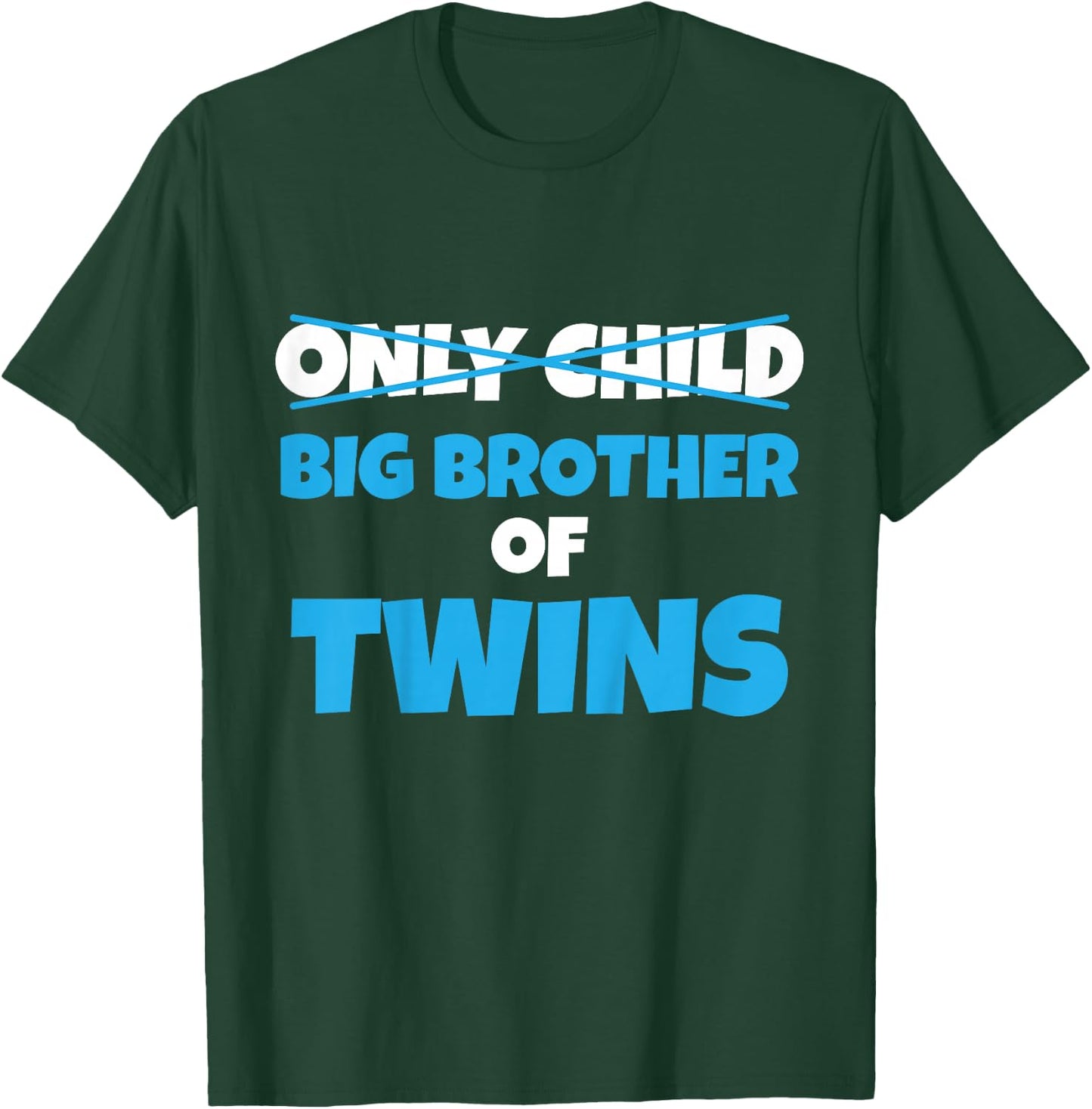 Kids Big Brother of Twins Announcement Older Brother of Twins T-Shirt - T-Shirt | Forest