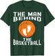 The Man Behind The Basketball - Funny Future Dad Baby Shower T-Shirt - T-Shirt | Forest