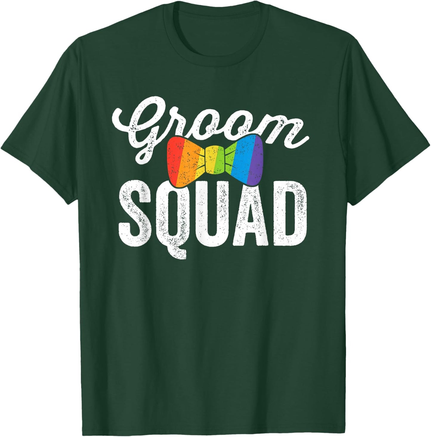 Groom Squad Shirt LGBT Pride Gay Bachelor Wedding Gift T-Shirt - T-Shirt | Forest