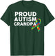 Proud Autism Grandpa Ribbon Puzzle Piece T-Shirt - T-Shirt | Forest