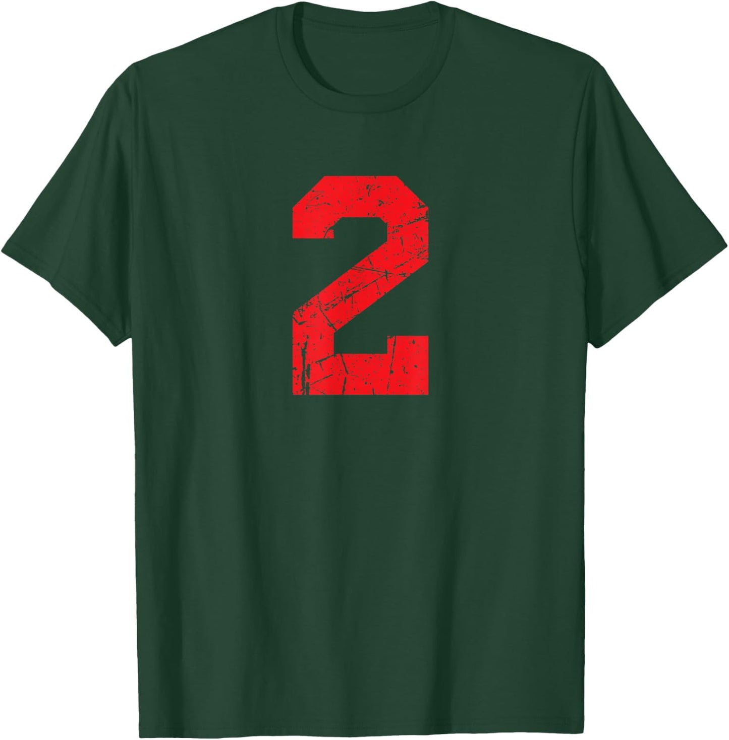 Not No. 2 Sport Red Varsity Number T-Shirt - T-Shirt | Forest