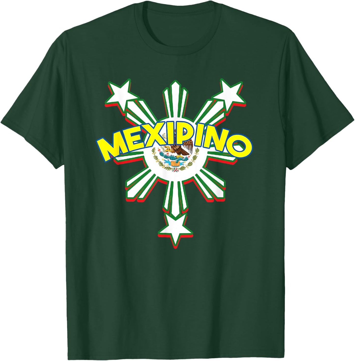 Philippines Mexico Filipino Proud Flag Mexipino Mixed DNA T-Shirt - T-Shirt | Forest