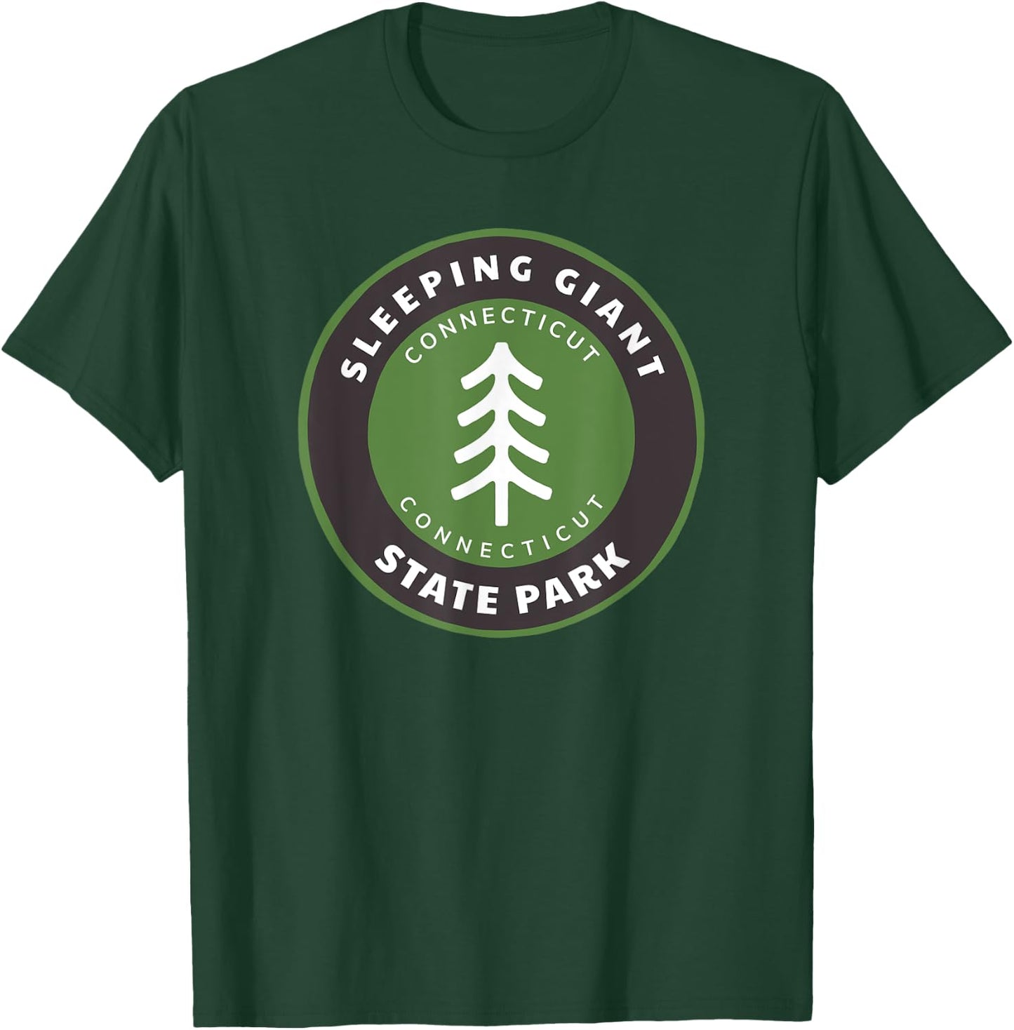 Sleeping Giant State Park Connecticut CT Tree Badge vacation T-Shirt - T-Shirt | Forest