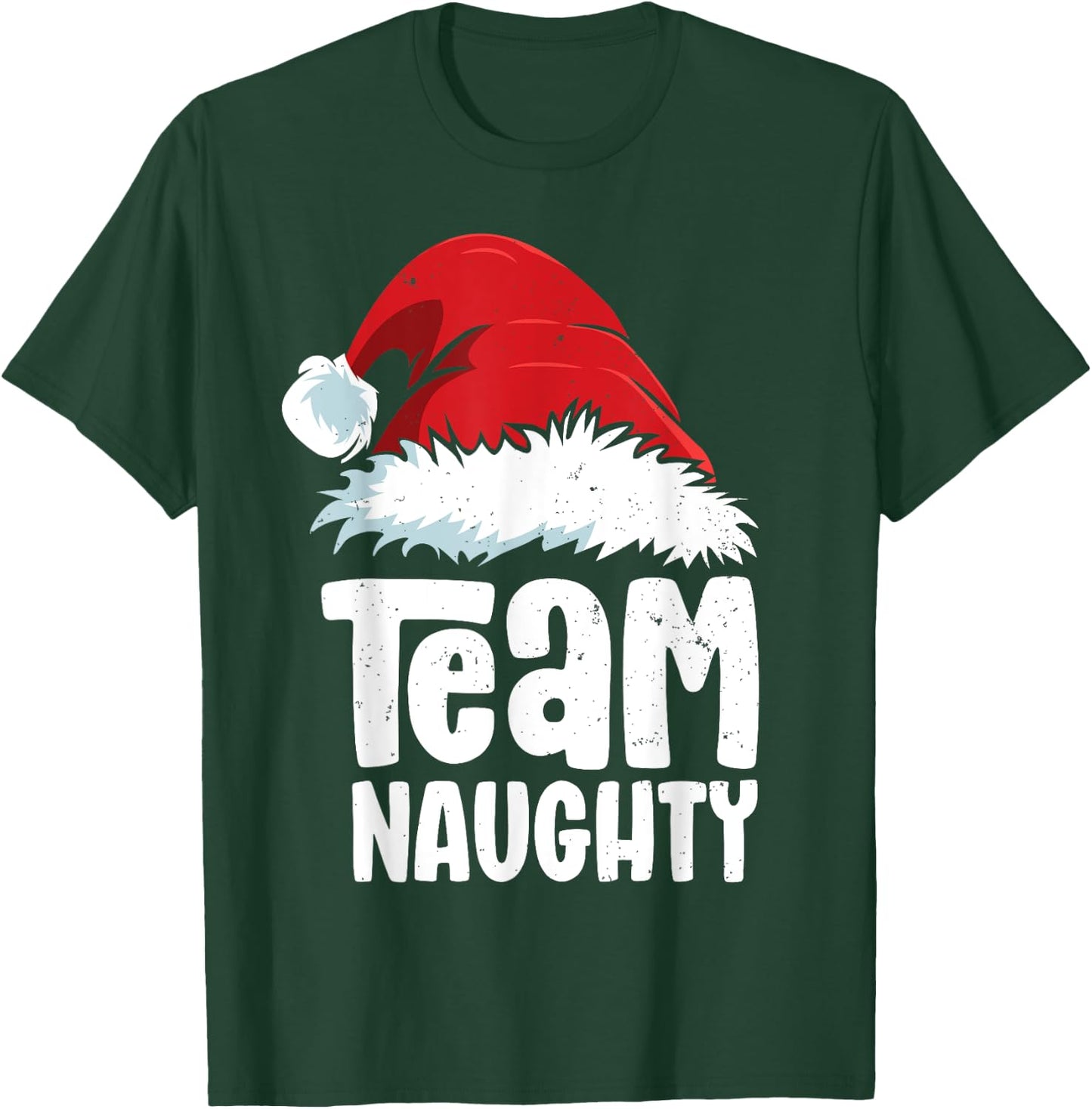 Team Naughty Shirt Kids Women Matching Christmas T-Shirt - T-Shirt | Forest