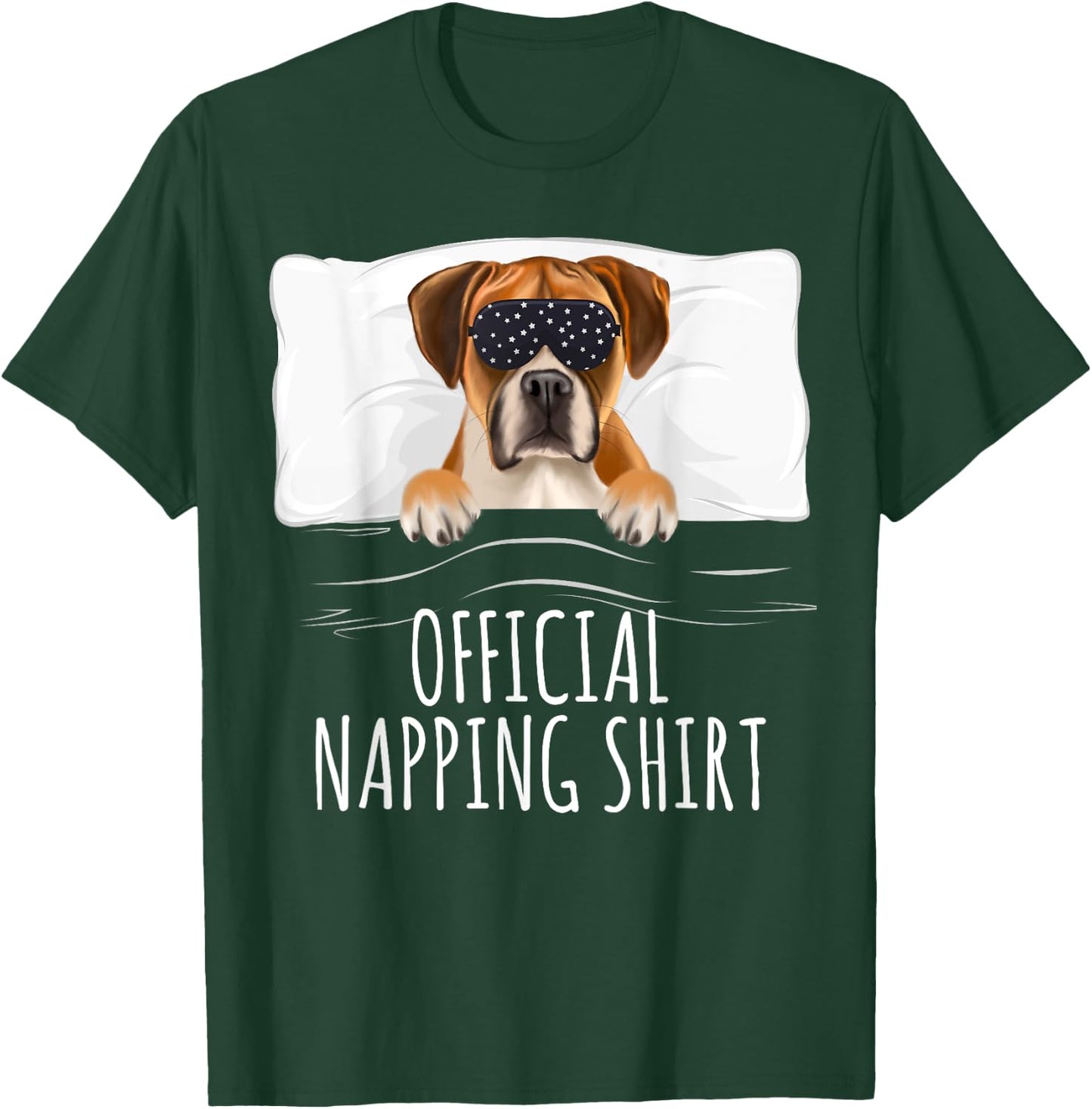 Black Sleep Mask Boxer Official Napping T-Shirt - T-Shirt | Forest