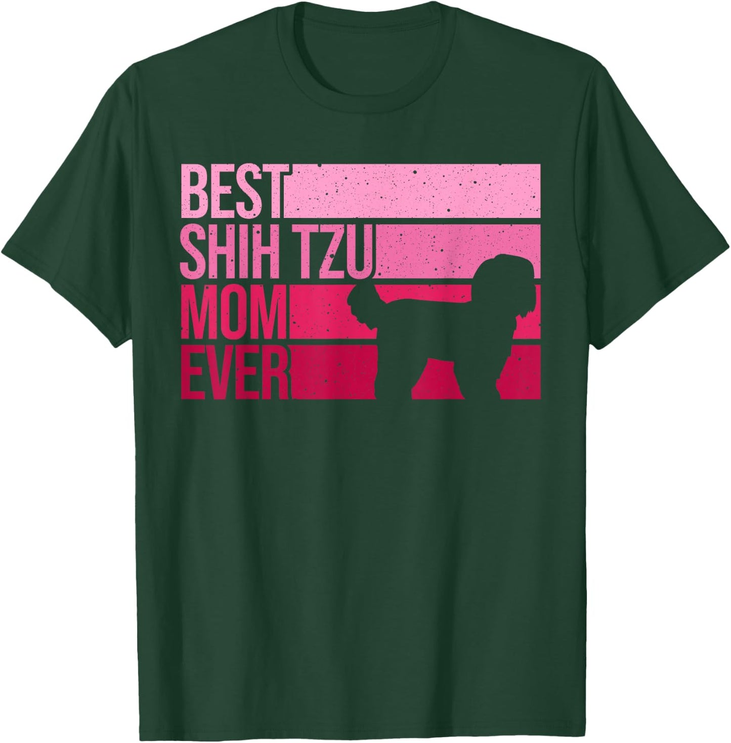 Funny Shih Tzu Mom Art Girl Mother's Day Dog Lover T-Shirt - T-Shirt | Forest