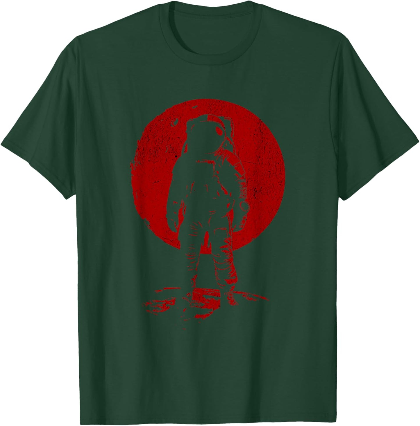 Red Moon Astronaut T-Shirt - T-Shirt | Forest