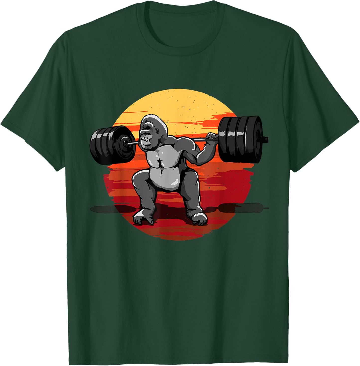 Deadlift Monkey T-Shirt - T-Shirt | Forest