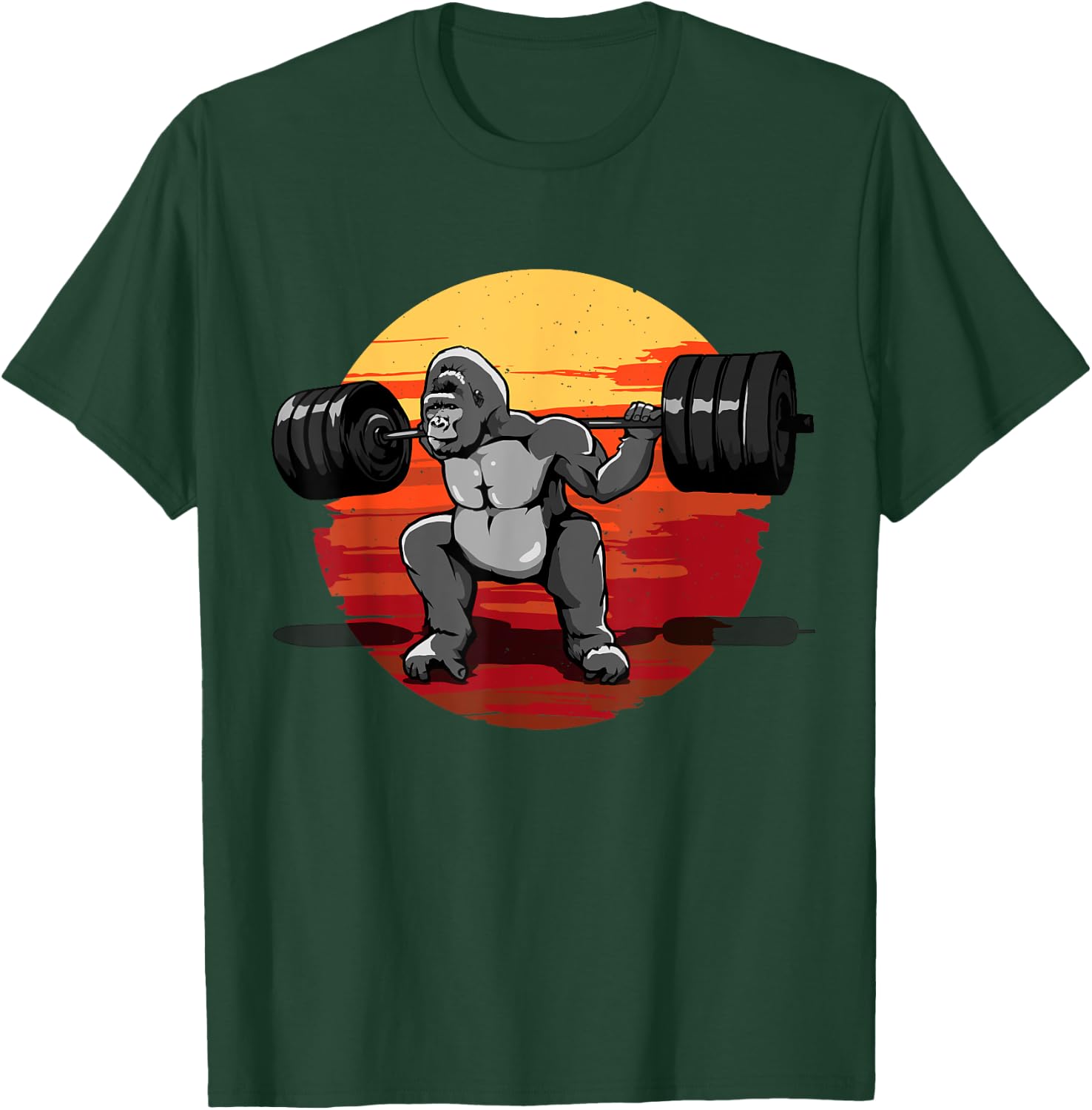 Deadlift Monkey T-Shirt - T-Shirt | Forest