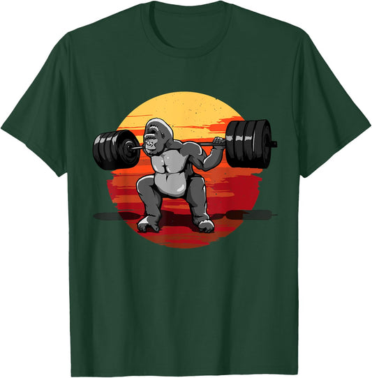 Deadlift Monkey T-Shirt - T-Shirt | Forest