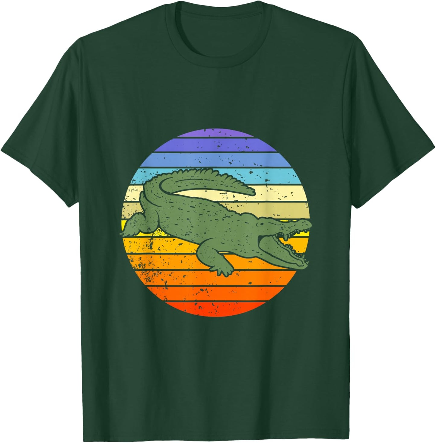Retro Crocodile T-Shirt - T-Shirt | Forest