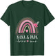 Kids Nana and Papa Love Me Girls Grandchild Boho Rainbow T-Shirt - T-Shirt | Forest