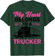 Cool Truckers Wife Gift Funny Truck Driver Girl T-Shirt - T-Shirt | Forest