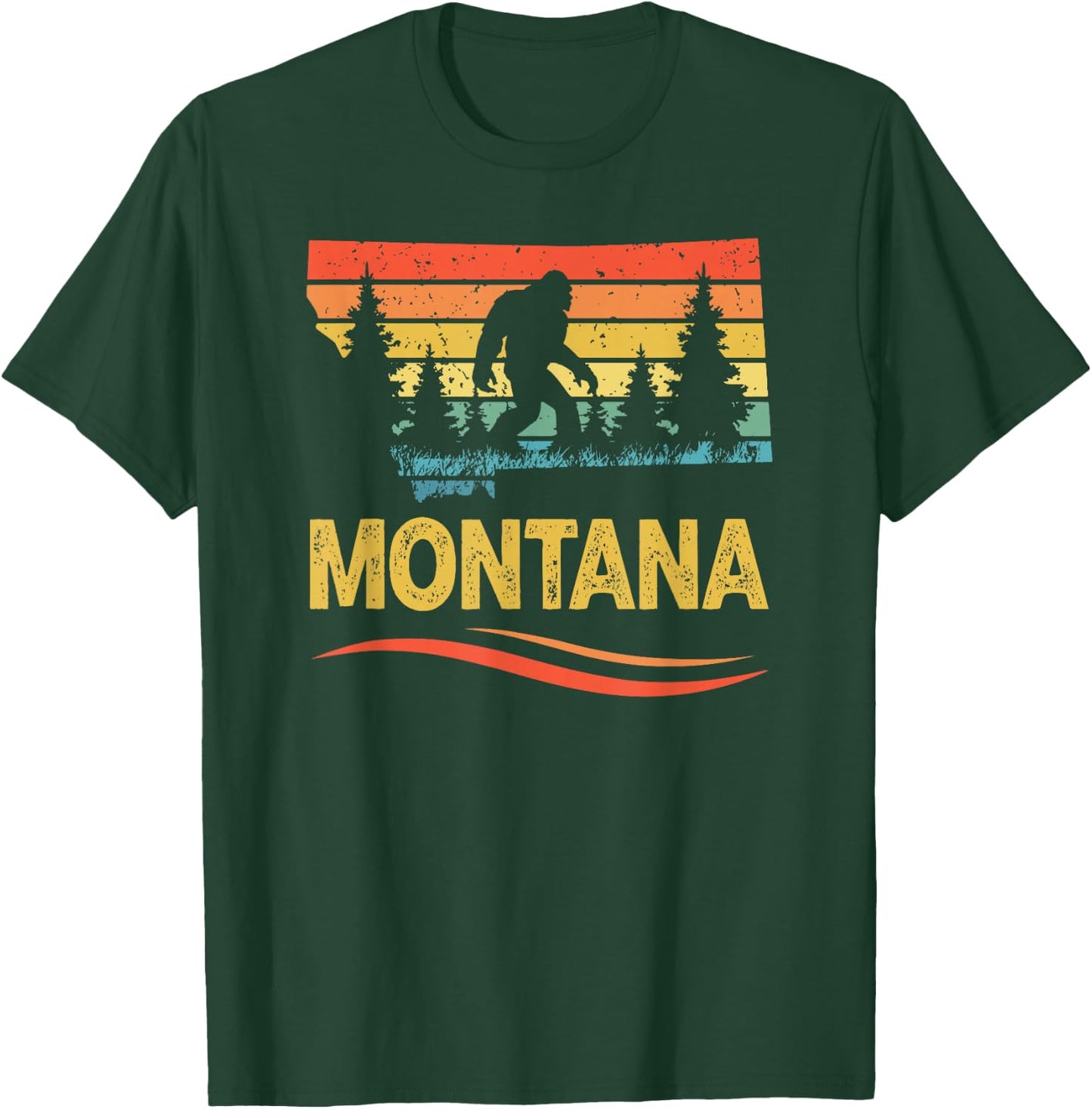 Montana and a Bigfoot Or Sasquatch T-Shirt - T-Shirt | Forest