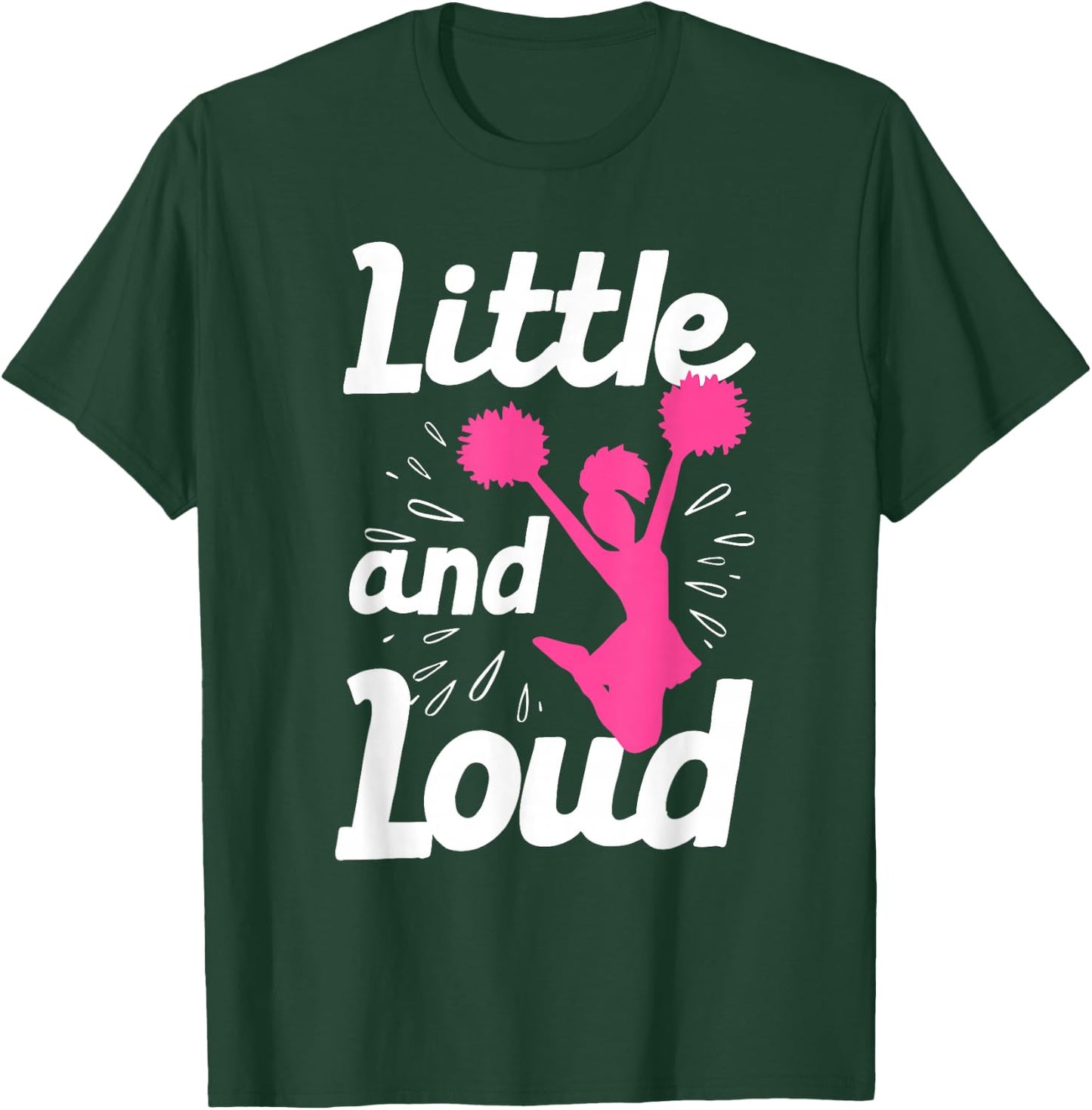 Cool Cheerleader Art Teens Girls Cheerleading Cheer Gymnast Small T-Shirt - T-Shirt | Forest