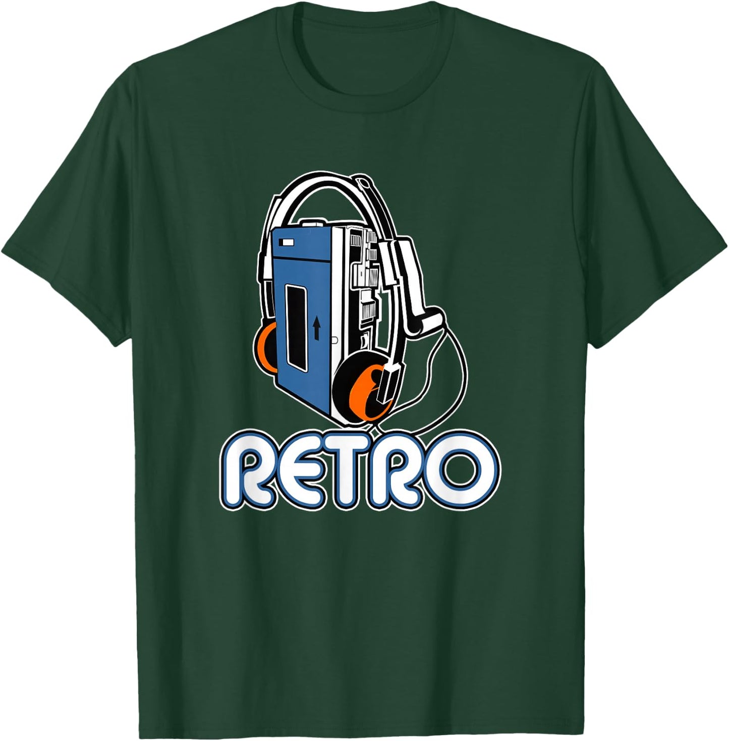 80s Retro Cassette Tape Player T-Shirt - T-Shirt | Forest