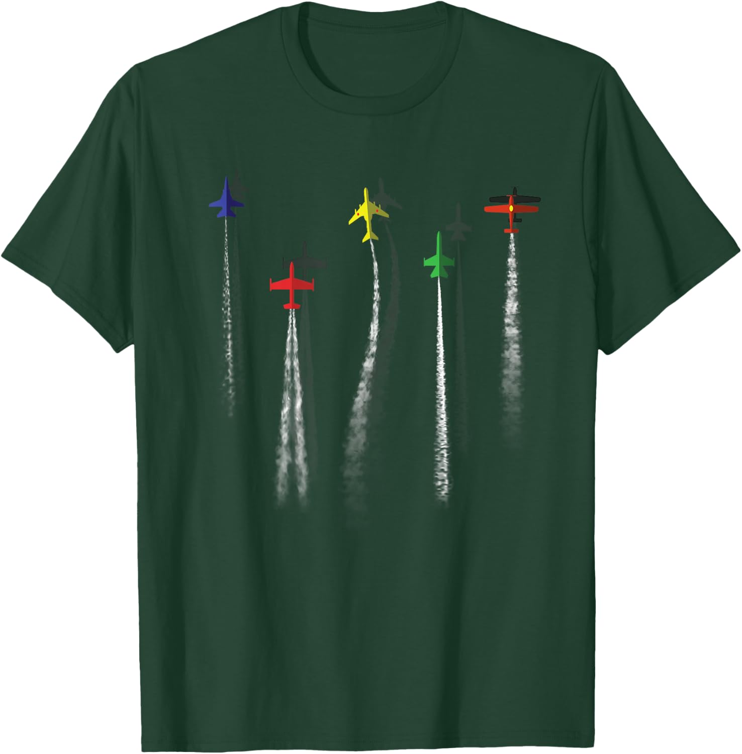 Airplane t shirt Airplanes Flying Low Airplane Jet Men Women T-Shirt - T-Shirt | Forest