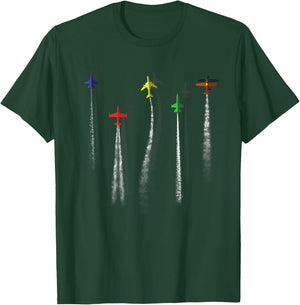 Airplane t shirt Airplanes Flying Low Airplane Jet Men Women T-Shirt - T-Shirt | Forest