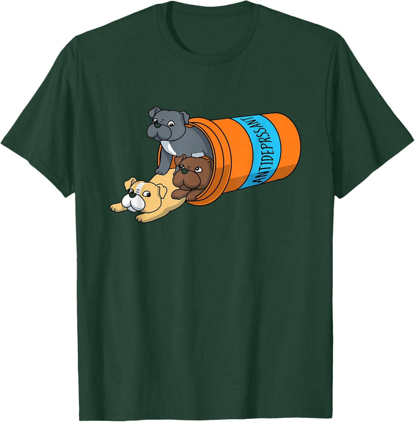 Antidepressant Pitbull T-Shirt - T-Shirt | Forest