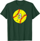 Softball Number #3 T-Shirt - T-Shirt | Forest