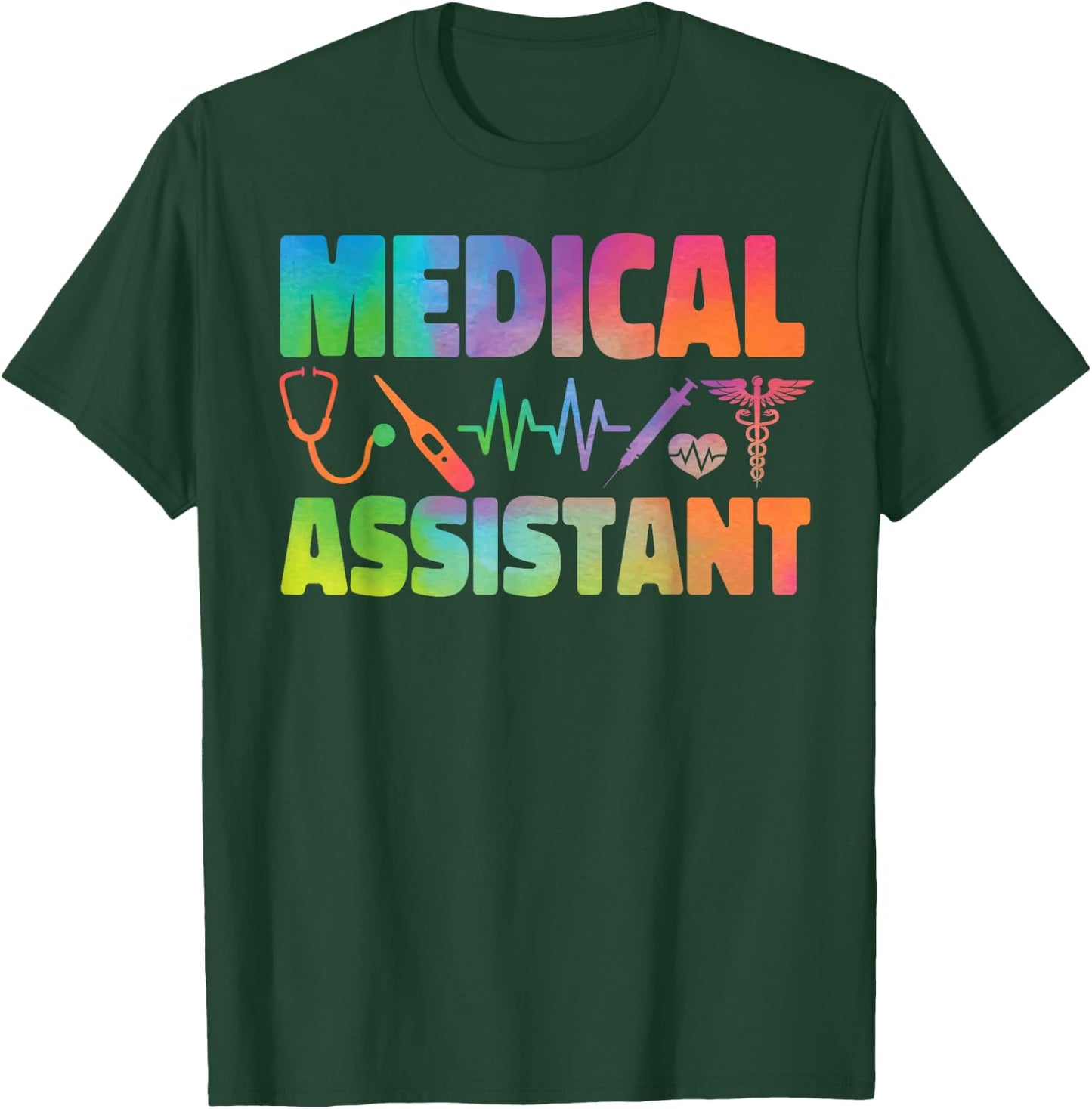 Certified Medical Assistant Watercolor CMA T-Shirt - T-Shirt | Forest