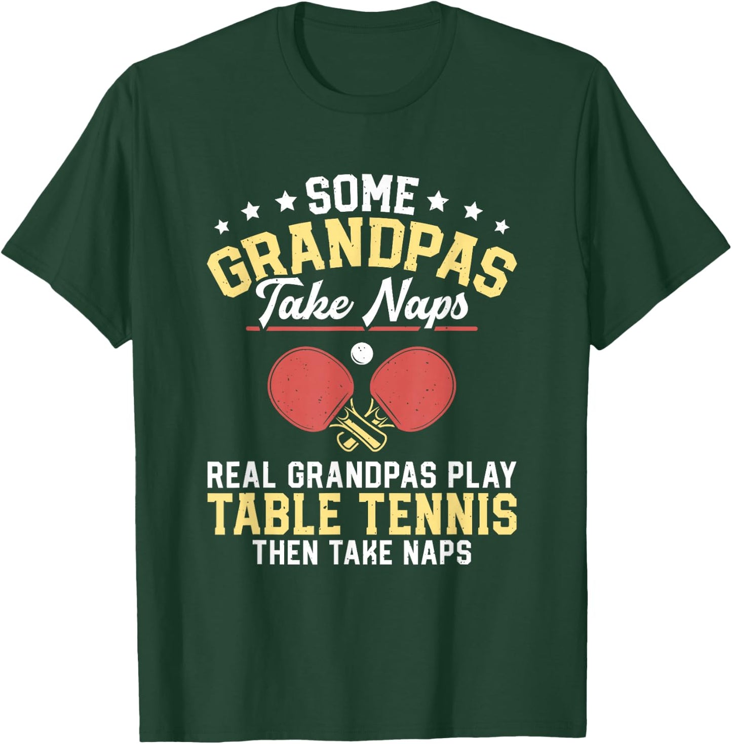 Funny Table Tennis Grandpa Ping Pong T-Shirt - T-Shirt | Forest