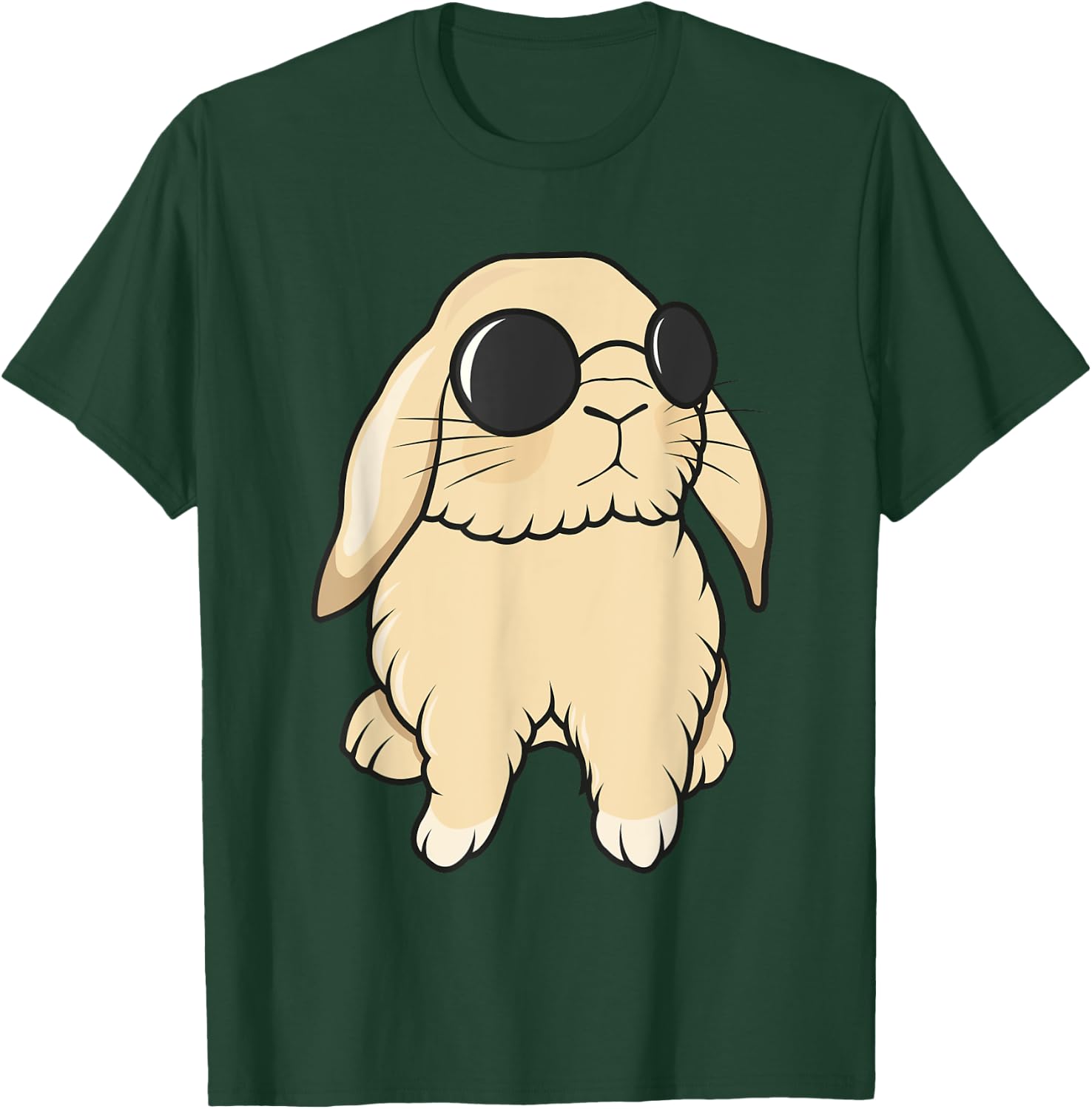 Cute Mini Holland Lop Bunny Rabbit Lover Sunglasses Easter T-Shirt - T-Shirt | Forest