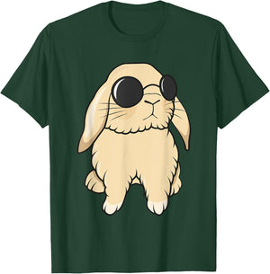 Cute Mini Holland Lop Bunny Rabbit Lover Sunglasses Easter T-Shirt - T-Shirt | Forest