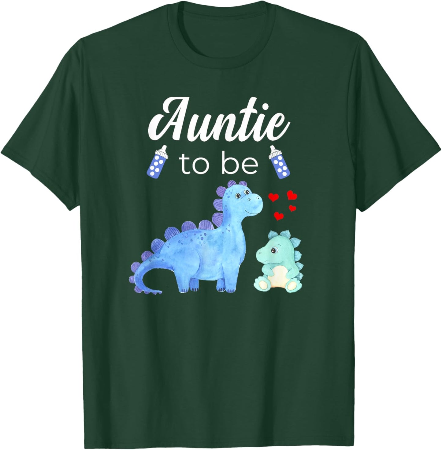 Auntie To Be Dinosaur Baby Shower For Boy T-Shirt - T-Shirt | Forest