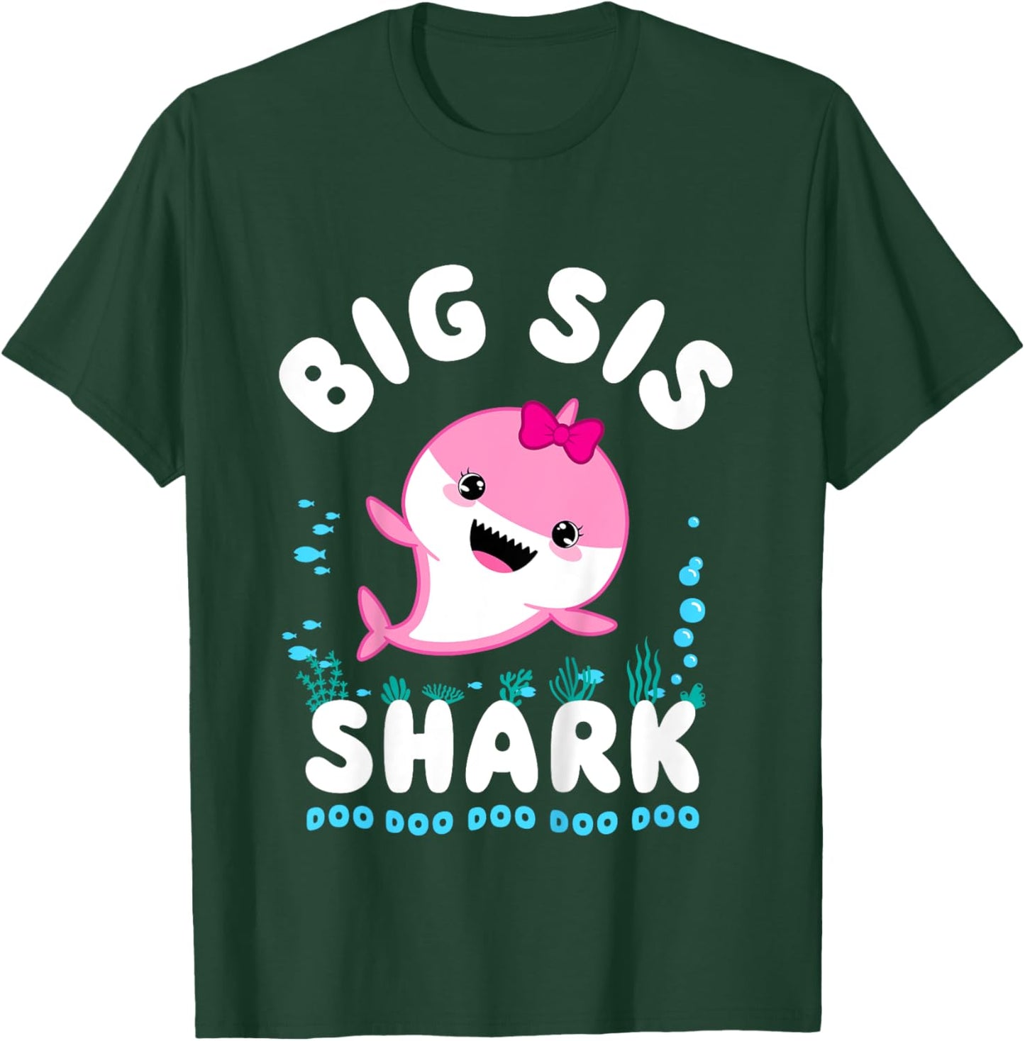 Big Sis Shark Big Sister Kawaii T-Shirt - T-Shirt | Forest