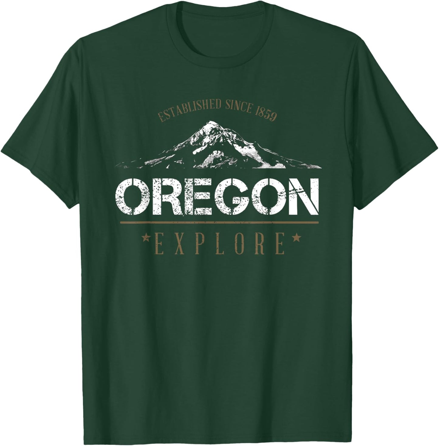 Oregon Mountain - Explore Oregon - Graphic Mt. Hood T-Shirt - T-Shirt | Forest