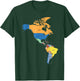 Political map of the continent North and South America T-Shirt - T-Shirt | Forest