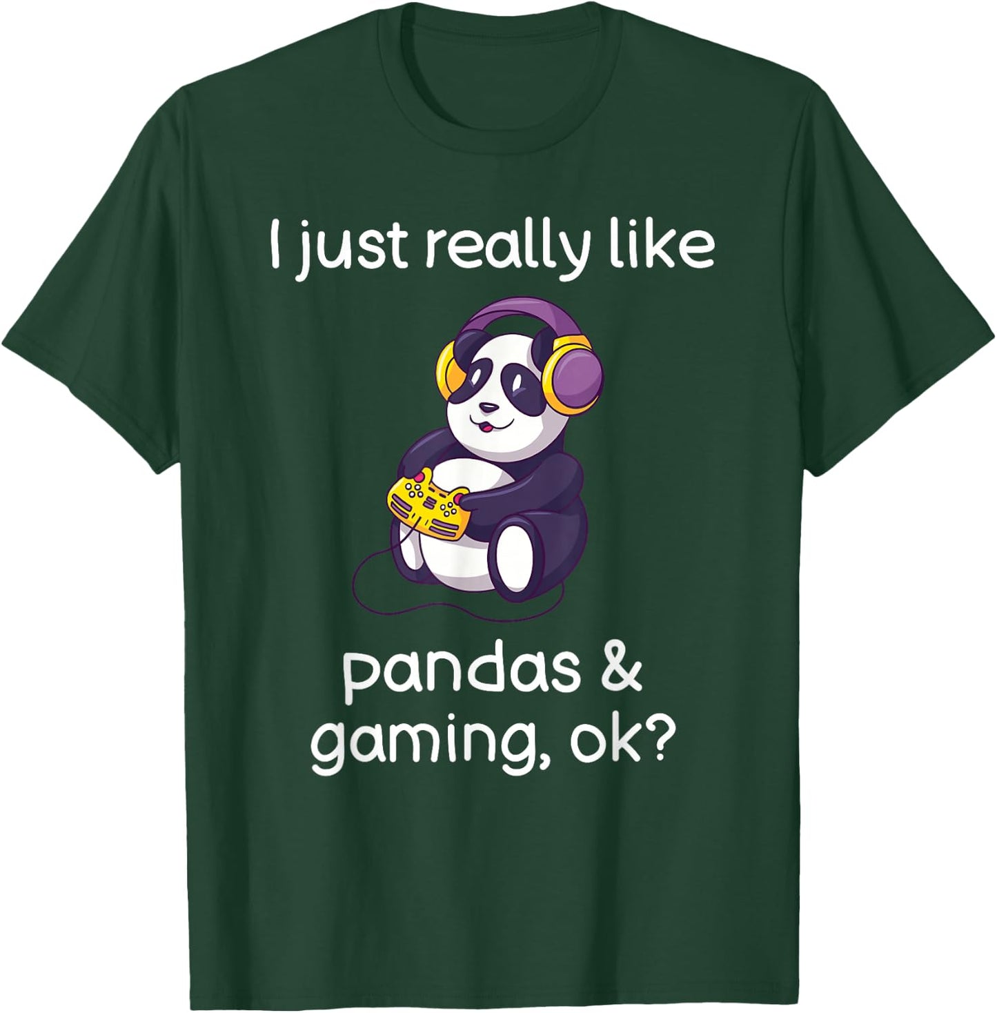 Gamer Shirt Funny Panda Lover Pandas and Video Gaming T-Shirt - T-Shirt | Forest