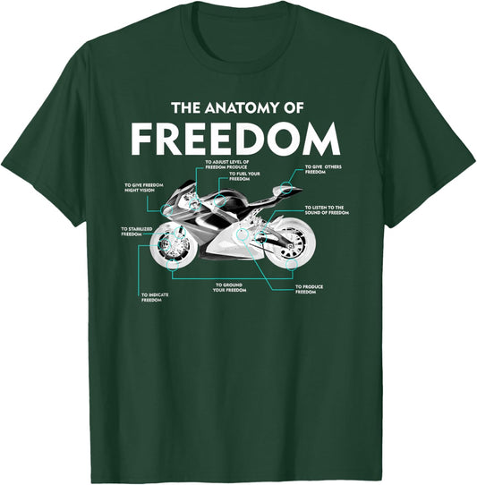 The Anatomy Of Freedom | Cute Supermotos Gift T-Shirt - T-Shirt | Forest