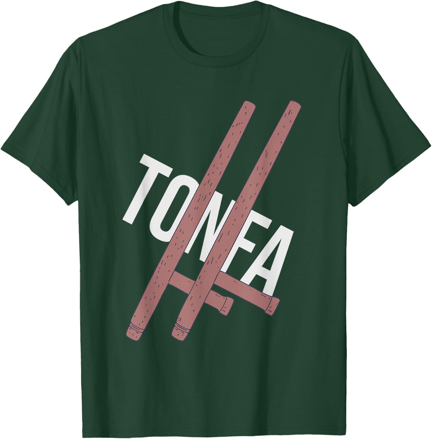 Tonfa - Tong Fa Pair - Okinawan Fighting T-Shirt - T-Shirt | Forest
