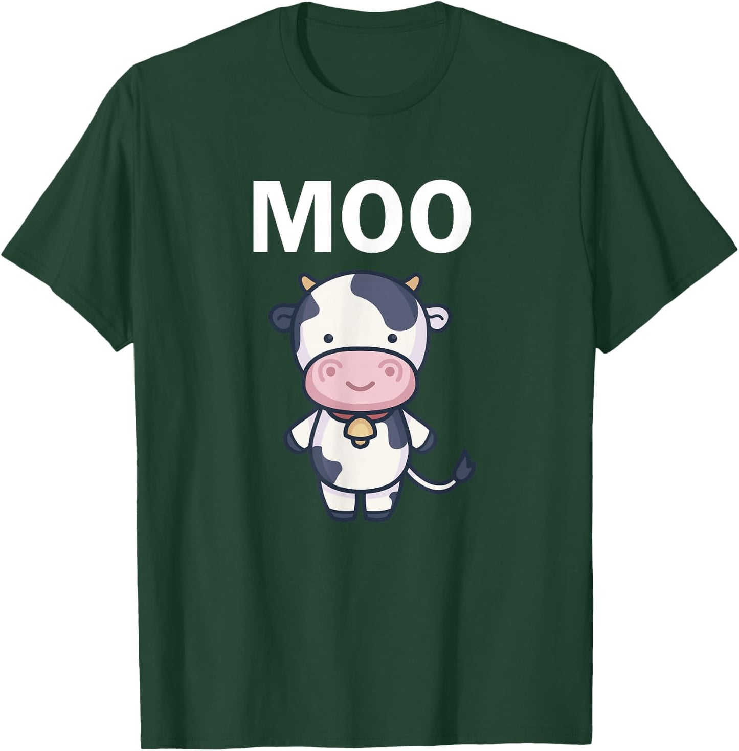 Moo Cow Funny Farmer Cow For Adults Kids Boys And Girls T-Shirt - T-Shirt | Forest