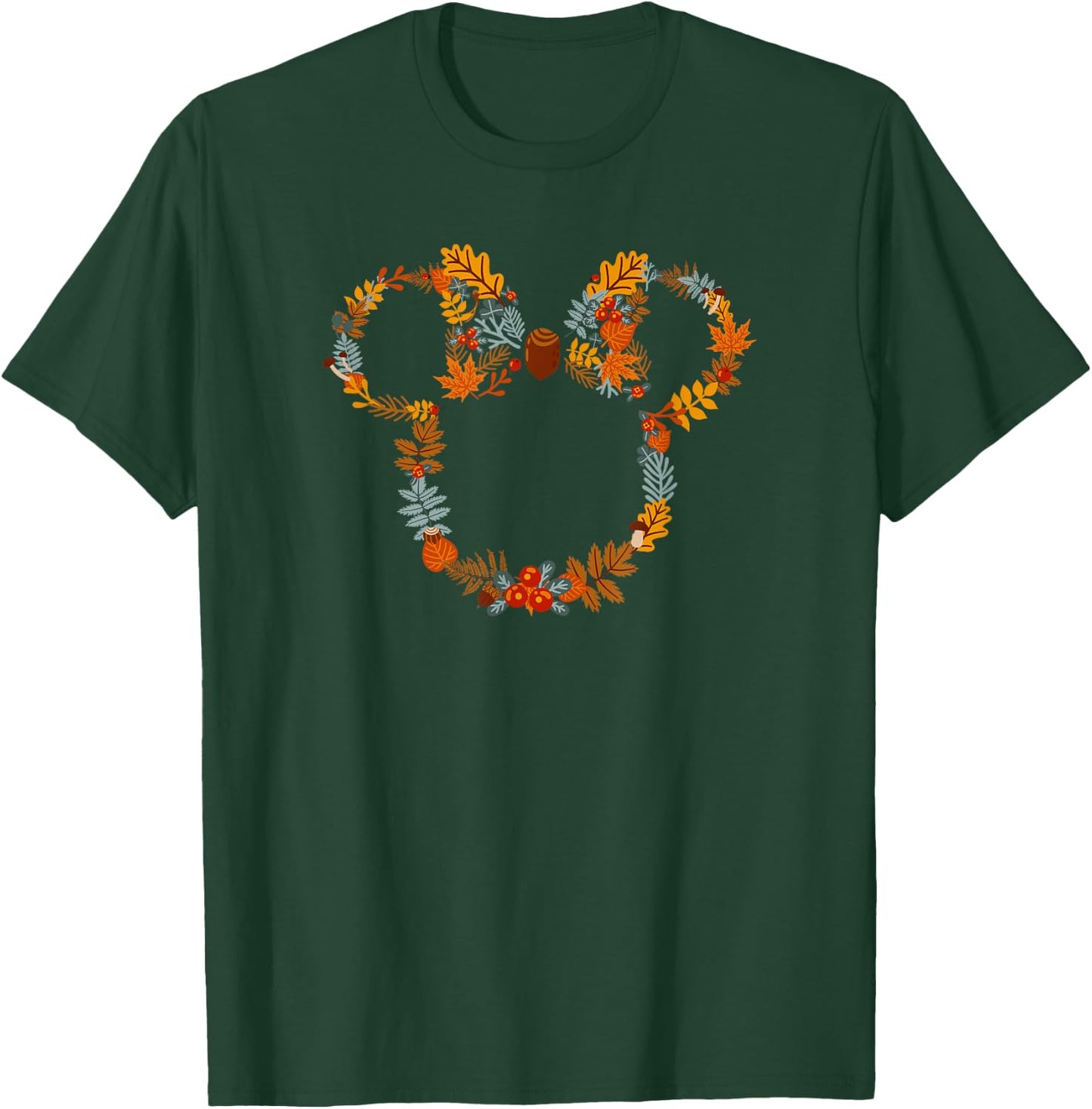 Disney Mickey and Friends Autumn Foliage Mickey Ears Small T-Shirt - T-Shirt | Forest