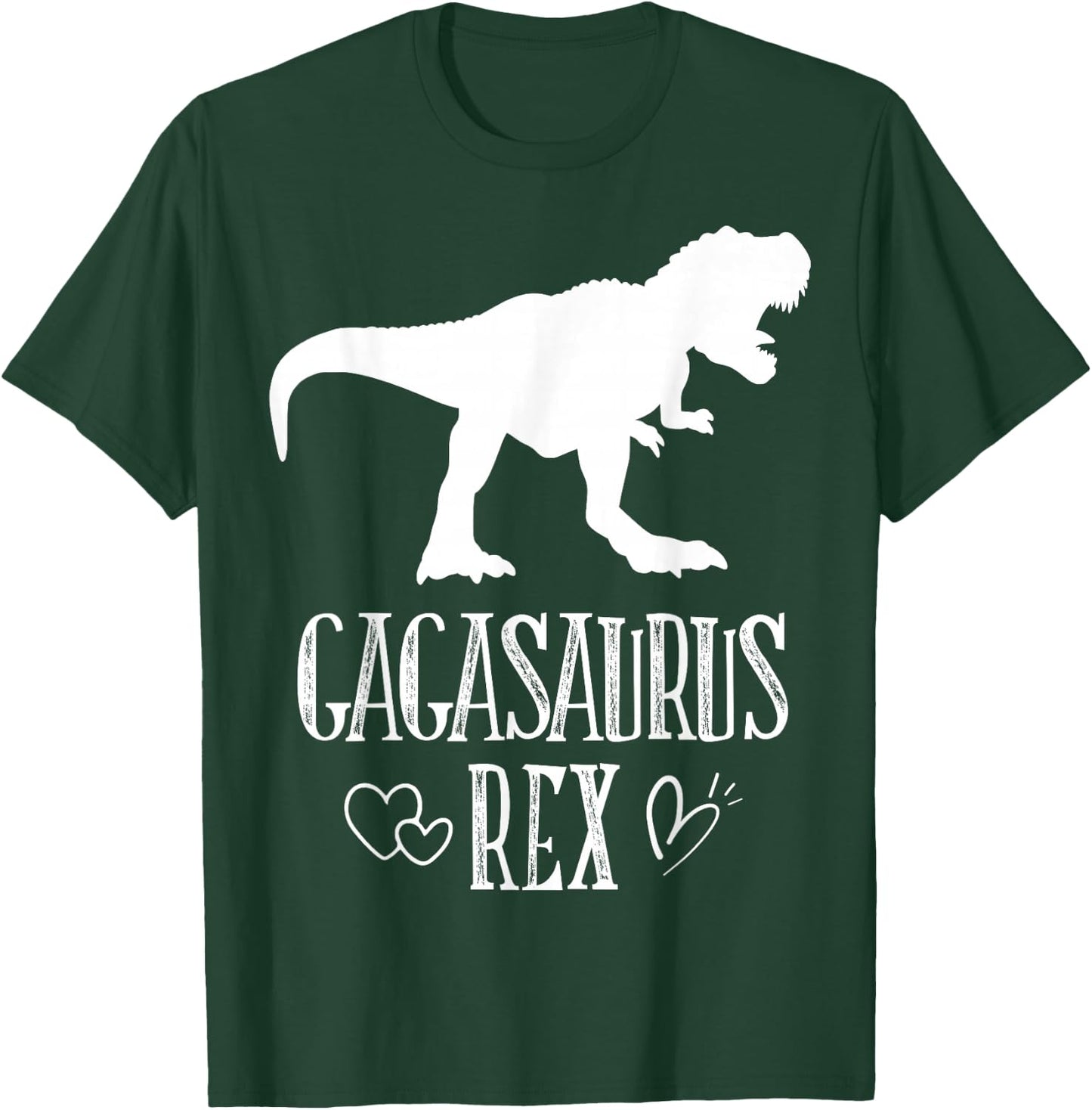 Gaga Saurus Dinosaur Mother Grandma Funny Matching Family T-Shirt - T-Shirt | Forest