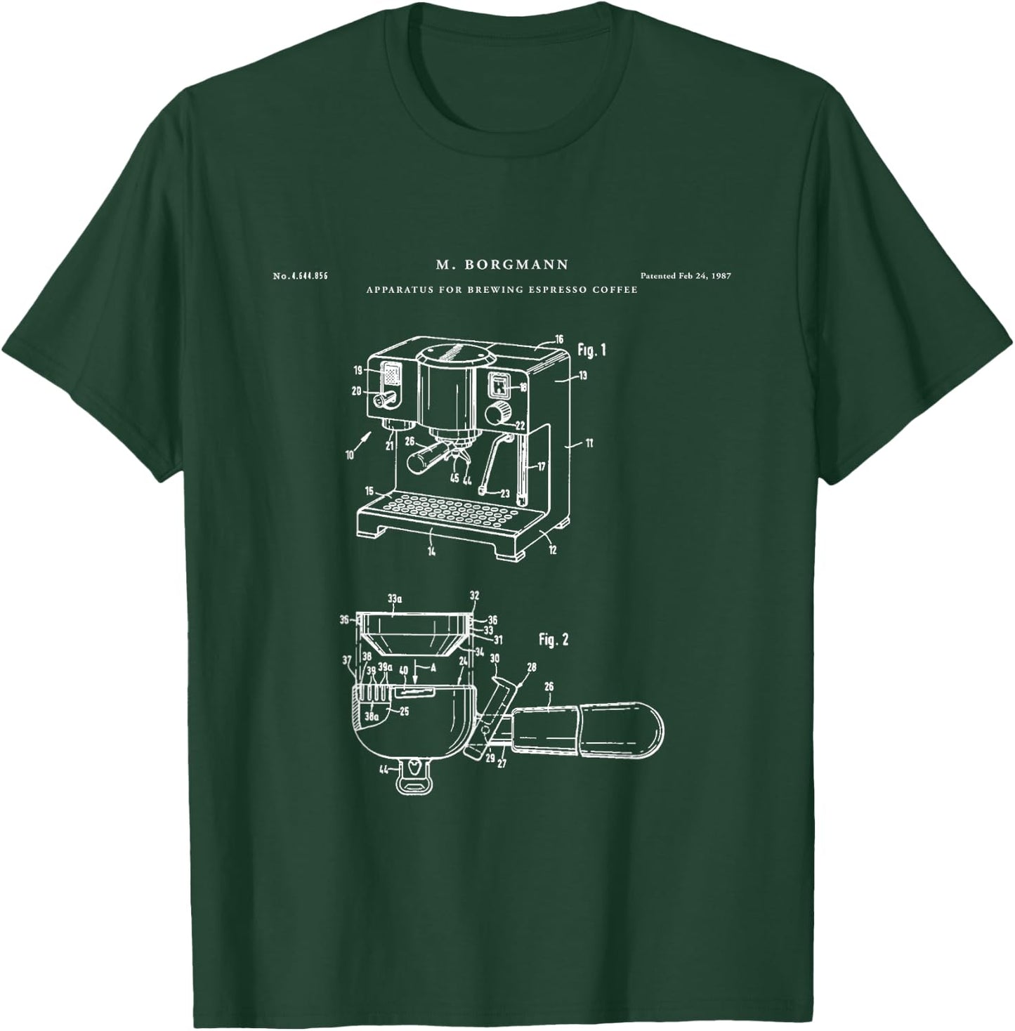 Espresso Machine Patent - kitchen T-Shirt - T-Shirt | Forest