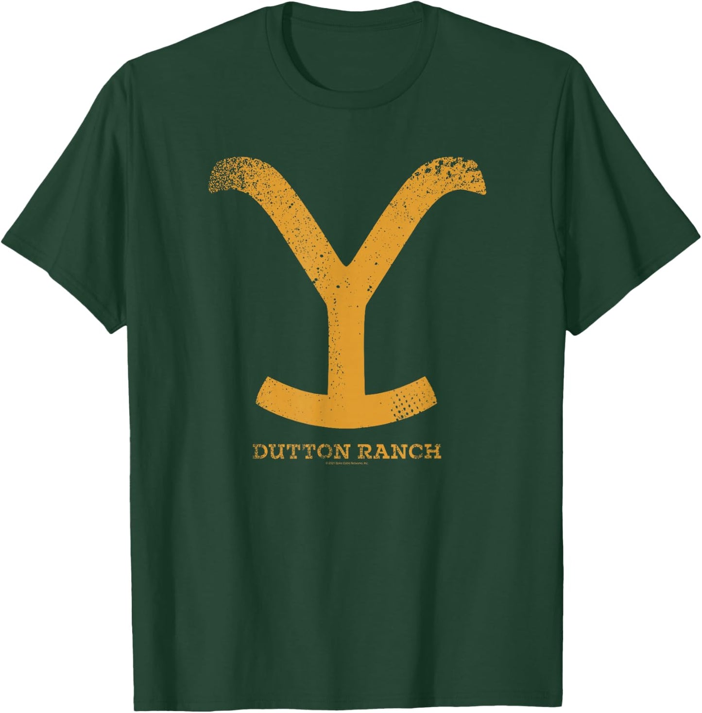 Yellowstone Dutton Ranch Gold Y Logo Short Sleeve T-Shirt - T-Shirt | Forest