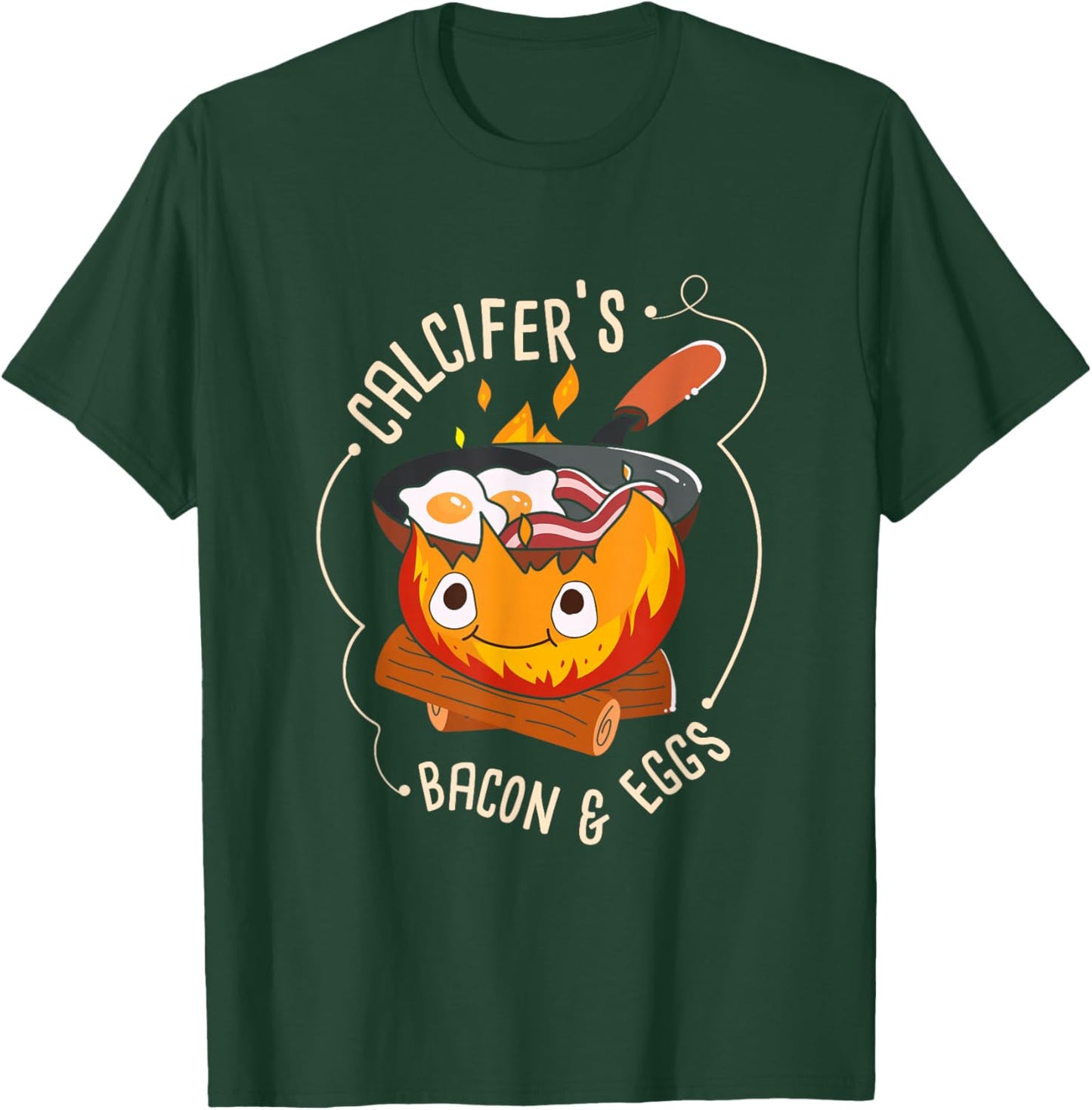 Calcifers Bacon And Egg I Camping Cooking I Bacon T-Shirt - T-Shirt | Forest