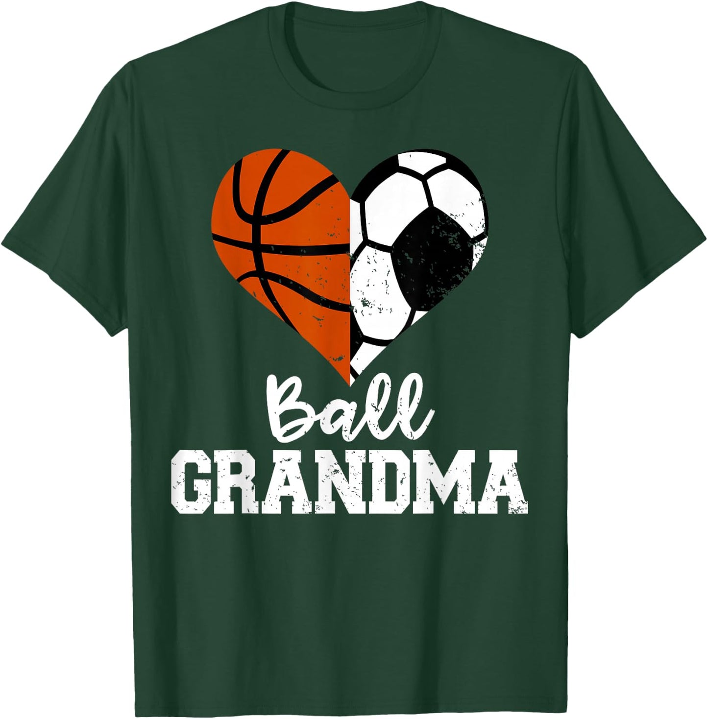 Ball Grandma Funny Soccer Basketball Grandma T-Shirt - T-Shirt | Forest