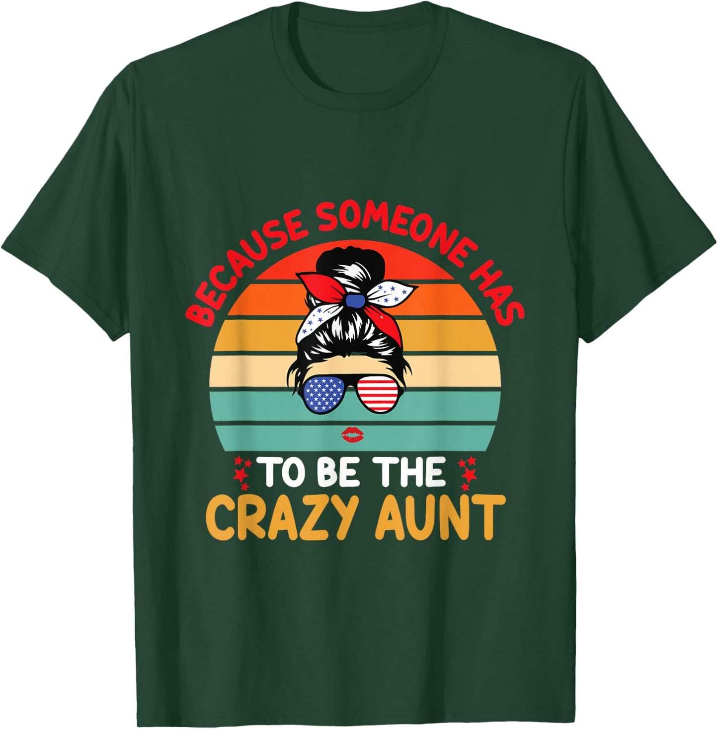 Crazy Aunt Auntie Woman Niece Retro Aunt T-Shirt - T-Shirt | Forest