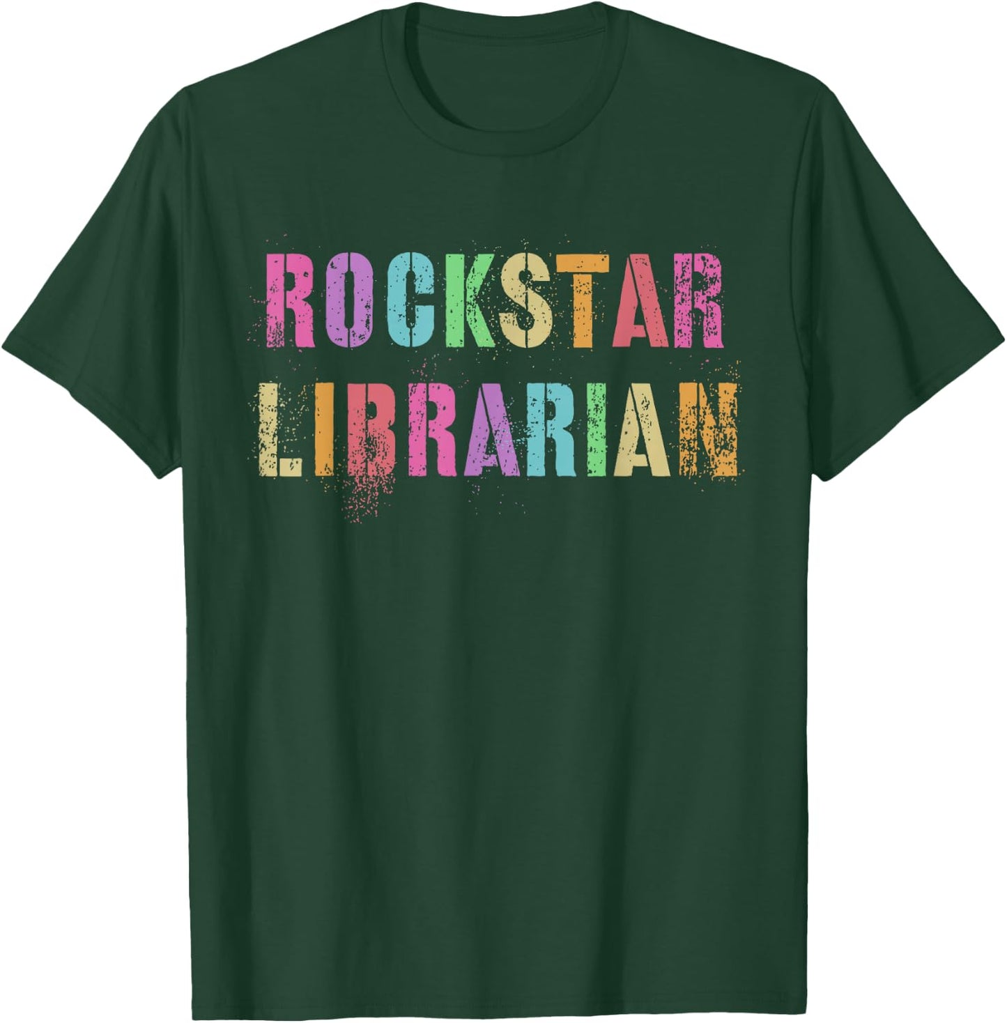 Funny ROCKSTAR LIBRARIAN Library Award My Reading Teacher T-Shirt - T-Shirt | Forest