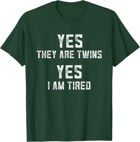 Funny Twin Mom Of Twins Dad Of Identical Twin Boys Or Girls T-Shirt - T-Shirt | Forest