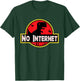 No Internet T-Rex Dino Nerdy 8-Bit T-Shirt - T-Shirt | Forest
